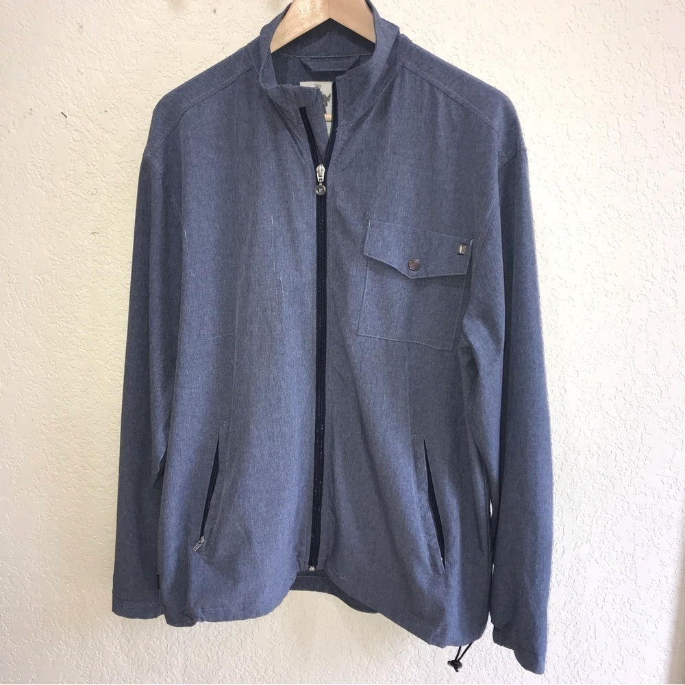 Linksoul Tempus Fugit Full Zip Windbreaker Golf Jacket Mens Medium EUC